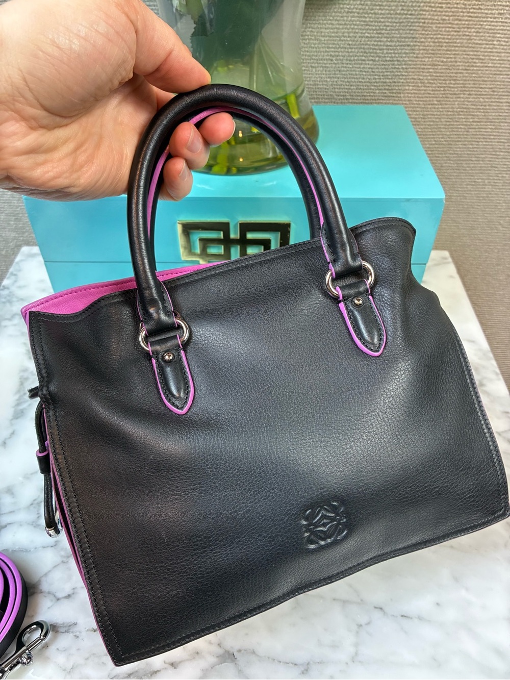 Loewe Flamenco Mini Black & Purple Rare Crossbody Bag - Excellent Condition🔥 - Picture 2 of 16